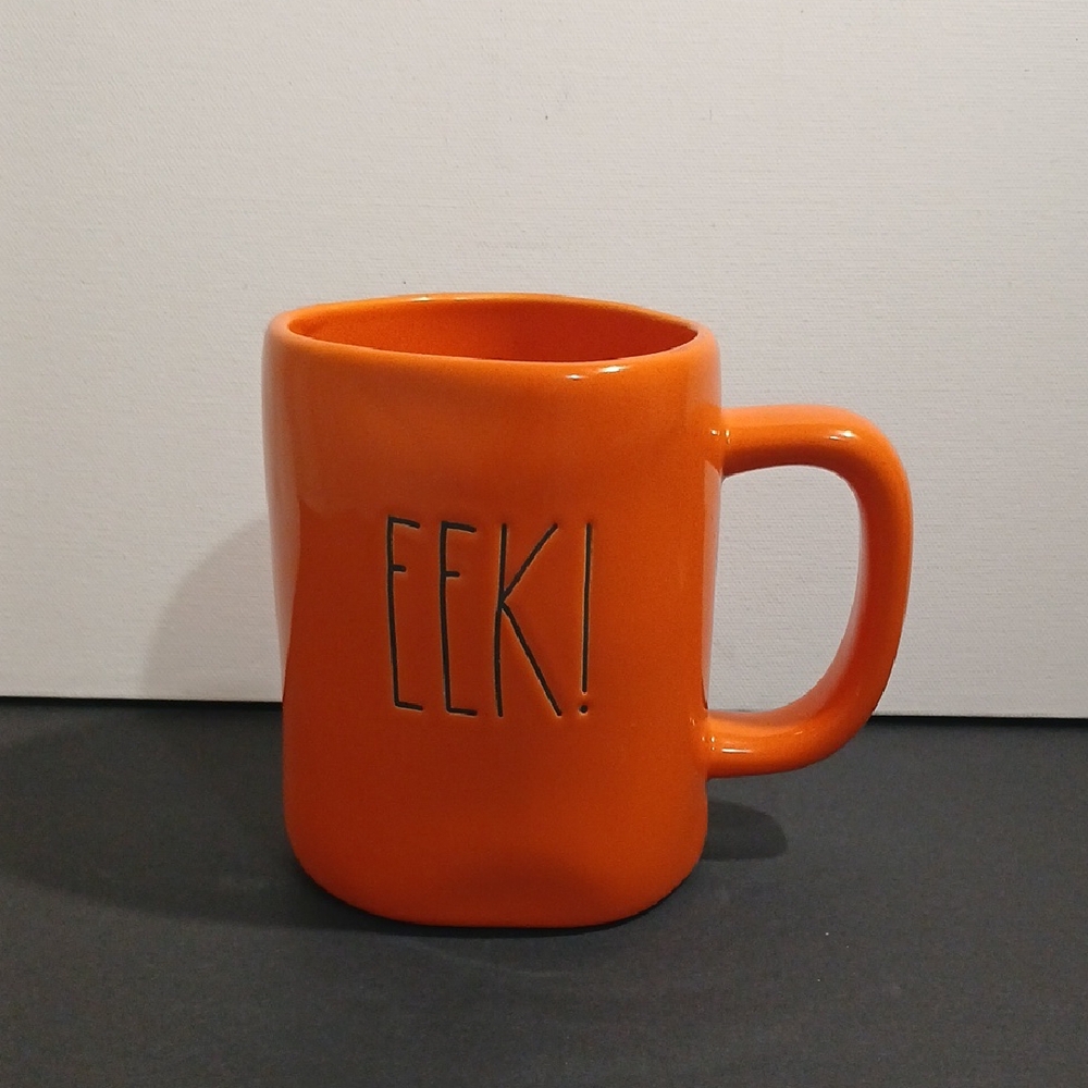 Rae Dunn Orange 'EEK!' Mug